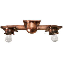 Antique Flush Mount Fixture from the original NYC Subway Design